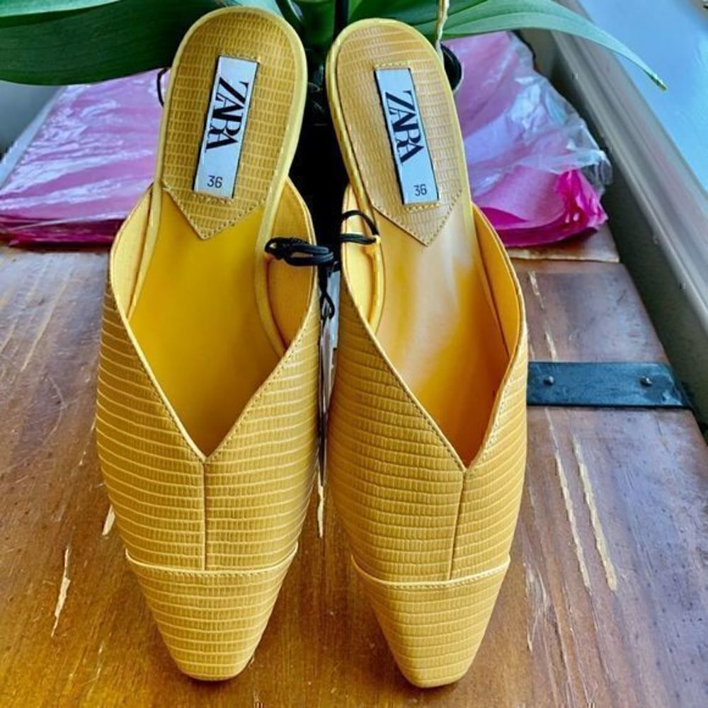 ZARA ANIMAL PRINT FLAT MULES - Picture 3 of 15